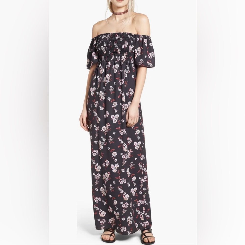 Socialite Black Floral Maxi Dress